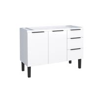 Gabinete de Aço para pia de 120 2 Portas e 3 Gavetas, Branco Gabinete de Aço para pia de 120 2 Portas e 3 Gavetas, Branco