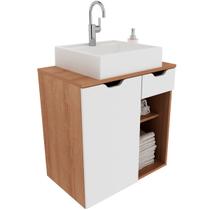 Gabinete de Banheiro 60 cm 1 Porta com Cuba Romana
