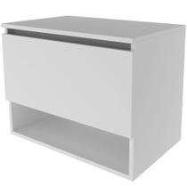Gabinete De Banheiro 60 Cm 1 Porta E Nicho Valente Branco