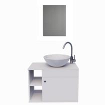 Gabinete de Banheiro 60cm com Cuba Armário para Lavabo Suspenso