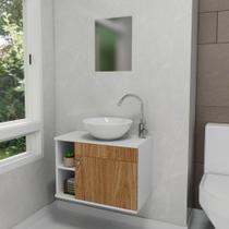 Gabinete de Banheiro 60cm com Cuba Armário para Lavabo Suspenso