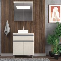 Gabinete de Banheiro 65cm com Cuba e Armário Ref 502