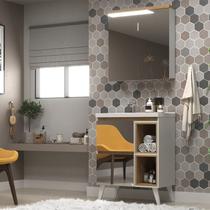 Gabinete de Banheiro 70cm com Lavatório e Armário Ref 710 Cewal - Branco/Itapuã Gabinete de Banheiro 70cm com Lavatório e Armário Ref 710 Cewal - Branco/Itapuã