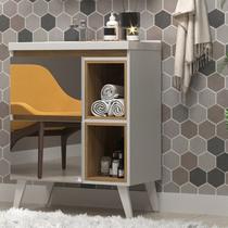 Gabinete de Banheiro 70cm sem Cuba e Lavatório Ref 710 Cewal - Branco/Itapuã