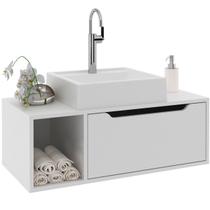 Gabinete de Banheiro 80 cm com Cuba 1 Porta e Nicho Gabinete de Banheiro 80 cm com Cuba 1 Porta e Nicho