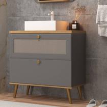 Gabinete de Banheiro 80cm com Cuba Ref 800 Branco/Cinza/Itapuã Gabinete de Banheiro 80cm com Cuba Ref 800 Branco/Cinza/Itapuã