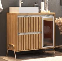 Gabinete de Banheiro 80cm com Cuba Ref 821 Cewal - Itapuã/Thassos Gabinete de Banheiro 80cm com Cuba Ref 821 Cewal - Itapuã/Thassos