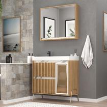 Gabinete de Banheiro 80cm com Lavatório e Armário Ref 890 Cewal - Itapuã/Thassos Gabinete de Banheiro 80cm com Lavatório e Armário Ref 890 Cewal - Itapuã/Thassos