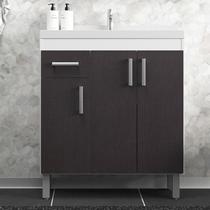 Gabinete de Banheiro 80cm com Lavatório Ref 581 Cewal - Branco/Grafite Gabinete de Banheiro 80cm com Lavatório Ref 581 Cewal - Branco/Grafite