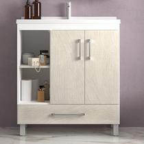 Gabinete de Banheiro 80cm com Lavatório Ref 680 Cewal - Branco/Arenito Gabinete de Banheiro 80cm com Lavatório Ref 680 Cewal - Branco/Arenito