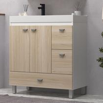 Gabinete de Banheiro 80cm com Lavatório Ref 855 Cewal - Branco/Carvalho Berlin Gabinete de Banheiro 80cm com Lavatório Ref 855 Cewal - Branco/Carvalho Berlin