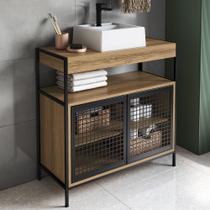 Gabinete de Banheiro 80cm Industrial com Cuba Liny Mel Z54 - Mpozenato Gabinete de Banheiro 80cm Industrial com Cuba Liny Mel Z54 - Mpozenato