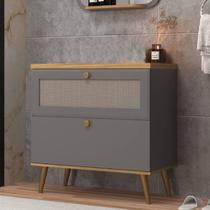 Gabinete de Banheiro 80cm sem Cuba Ref 800 Cewal - Cinza Sagrado/Itapuã Gabinete de Banheiro 80cm sem Cuba Ref 800 Cewal - Cinza Sagrado/Itapuã