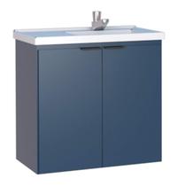 Gabinete de Banheiro Azul em Madeira com Lavatório Aster 60 Cozimax
