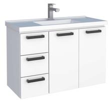 Gabinete de Banheiro Branco em Aço com Lavatório Sintético Damasco Cozimax Gabinete de Banheiro Branco em Aço com Lavatório Sintético Damasco Cozimax