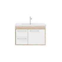 Gabinete de banheiro Cerocha com lavatório 63cm berlin e branco Prócion