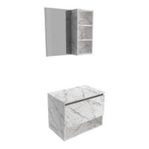 Gabinete de Banheiro com Cuba e Espelheira 60cm Multimóveis CR10096 Gabinete de Banheiro com Cuba e Espelheira 60cm Multimóveis CR10096