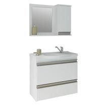 Gabinete de Banheiro com Cuba e Espelheira Grecia 65cm Branco - MGM