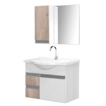 Gabinete de Banheiro com Espelheiro Kit Boa Vista 60cm Gabinete de Banheiro com Espelheiro Kit Boa Vista 60cm