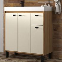 Gabinete de Banheiro com Lavatório 80cm Ref 830 Cewal - Itapuã/Off White