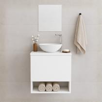 Gabinete De Banheiro Completo Com Cuba E Espelho Armário Suspenso 40cm - Brovália Gabinete De Banheiro Completo Com Cuba E Espelho Armário Suspenso 40cm - Brovália