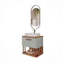Gabinete de Banheiro Duna 60 com Espelho Lumini Pistache/Freijo - MGM