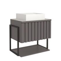 Gabinete de Banheiro Frise com Cuba 60cm Titanio - MGM