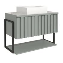 Gabinete de Banheiro Frise com Cuba 80cm Pistache - MGM