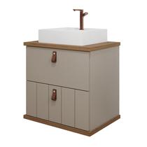 Gabinete de Banheiro Milano com Cuba 80cm Cappuccino/Freijo - MGM