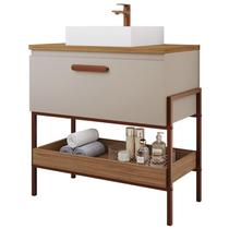 Gabinete de Banheiro Portinari com Duna 80cm Cappuccino/Freijo - MGM