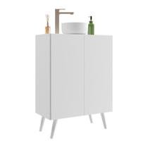 Gabinete de Banheiro Retrô Multimóveis 63 cm com 2 Portas FG5006 Branco Gabinete de Banheiro Retrô Multimóveis 63 cm com 2 Portas FG5006 Branco