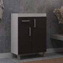 Gabinete de Banheiro sem Cuba 60cm Ref 561 Cewal - Branco/Grafite Gabinete de Banheiro sem Cuba 60cm Ref 561 Cewal - Branco/Grafite