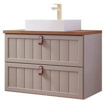Gabinete de Banheiro Sense com Cuba 60cm Cappuccino/Freijo - MGM