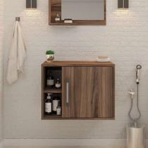 Gabinete de Banheiro Soft 1 PT Nogal 60 cm - Compace