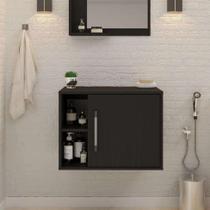 Gabinete de Banheiro Soft 1 PT Ônix 60 cm - Compace