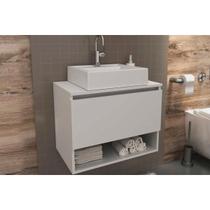 Gabinete de Banheiro Suspenso BN3606 1 Porta cor Branco - Tecno Mobili