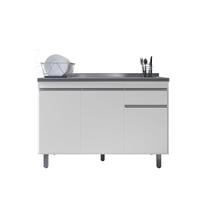 Gabinete de Cozinha 120cm Branco 3 Portas 1 Gaveta S/ Tampo