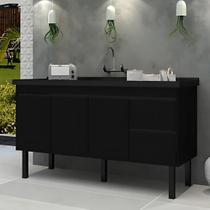 Gabinete de Cozinha 2 Gavetas 3 Portas 141cm Balcão 100% Mdf