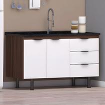 Gabinete de Cozinha 2 Portas Armário 100% Mdf Multiuso 144cm