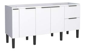 Gabinete de Cozinha Branco em Madeira 174cm Cisne Cozimax