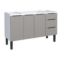 Gabinete de Cozinha em Aço Cinza 134cm Jupiter Cozimax