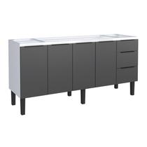 Gabinete de Cozinha em Aço Preto 174cm Jupiter Cozimax