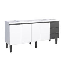 Gabinete de Cozinha em Aço Preto 174cm Netuno Cozimax