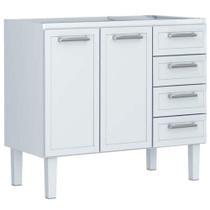 Gabinete de Cozinha Juno Branco em Aço com 4 Gavetas para Pias de 1,20 Metros - P89587 - COZIMAX Gabinete de Cozinha Juno Branco em Aço com 4 Gavetas para Pias de 1,20 Metros - P89587 - COZIMAX