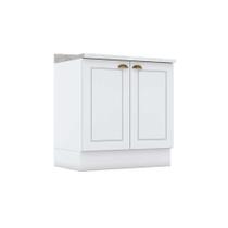 Gabinete de Cozinha Modulado Balcão c/ Tampo Americana c/ 2 Portas 80cm Branco - Henn