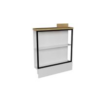 Gabinete de Cozinha Modulado Balcão c/ Tampo Évora PH 3070 c/ 2 Prateleiras 78.5cm Branco/Carvalho Nature - Herval