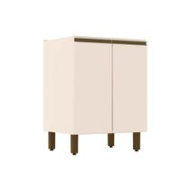 Gabinete de Cozinha Modulado Balcão Connect c/2 Portas s/Tampo 60x52x81cm Off White - Henn