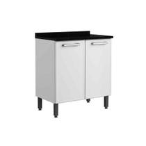 Gabinete de Cozinha Modulado Balcão Gourmet 7120 2 Portas c/ Tampo Branco - Bertolini