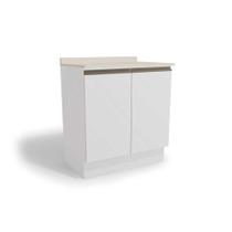 Gabinete de Cozinha Modulado Balcão Maxxi G744 2 Portas c/Tampo 80cm Branco/Orion - Kappesberg