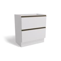 Gabinete de Cozinha Modulado Balcão Maxxi G755 2 Gavetas s/ Tampo Polipropileno Branco - Kappesberg Gabinete de Cozinha Modulado Balcão Maxxi G755 2 Gavetas s/ Tampo Polipropileno Branco - Kappesberg